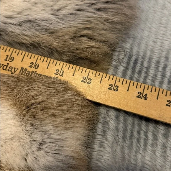 Beautiful Vintage Rabbit Hair Jacket Multicolor Fur Zip Up Womens Fits Small Y2K - Picture 8 of 10